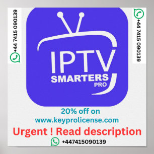 Póster Suscripción A 12 Meses Para IPTV keyprolicense.com