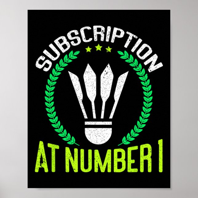 Póster Suscripción Al Número 1 De Divertido Badminton (Frente)