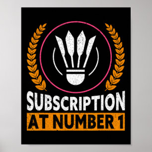 Póster Suscripción Al Número 1 Divertido Badminton 1