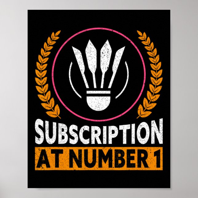 Póster Suscripción Al Número 1 Divertido Badminton 1 (Frente)