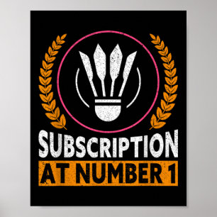 Póster Suscripción en el número 1 de bádminton divertido
