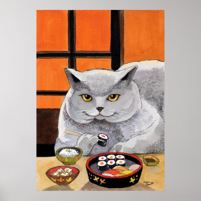 Póster Sushi Cat Big Fred (Frente)