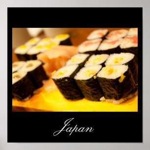 Póster Sushi en el poster de Japón