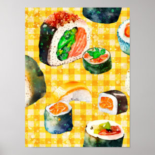 Póster Sushi en mi pared