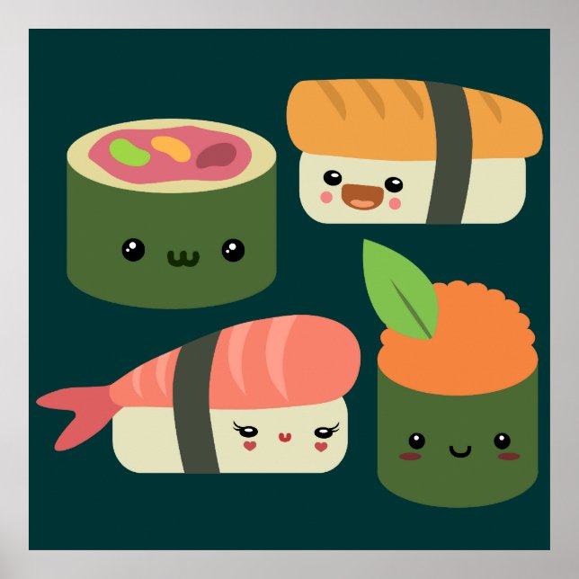 Póster Sushi Friends (Frente)