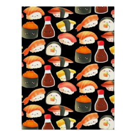 Póster Sushi japonés suave