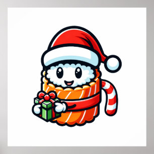 Póster Sushi navidad - Diseño de Personalizado de comida 