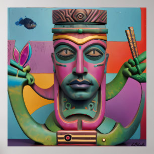 Póster Sushi Radio Tiki Man