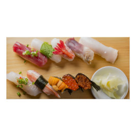 Póster Sushi Spiral – Artistic Presentation of Nigiri Sus