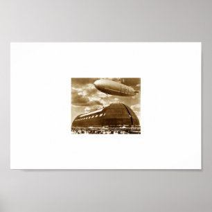 Póster Suspensión Akron Ohio del dirigible no rígido
