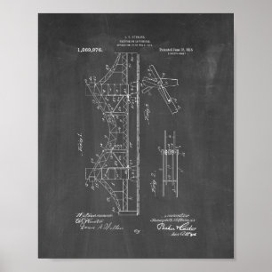 Póster Suspensión de la patente Lift-bridge - Chalkboard