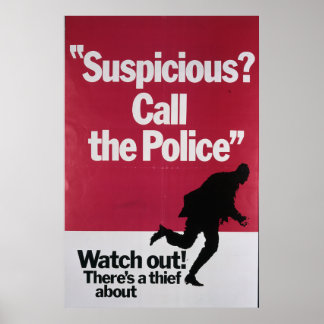 Póster Suspicious Call The Police
