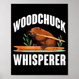 Póster Susurrador de marmota divertido día de la marmota 