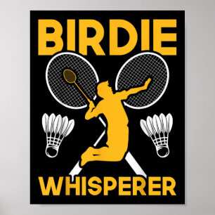 Póster Susurrador de Volantes de Bádminton Shuttle