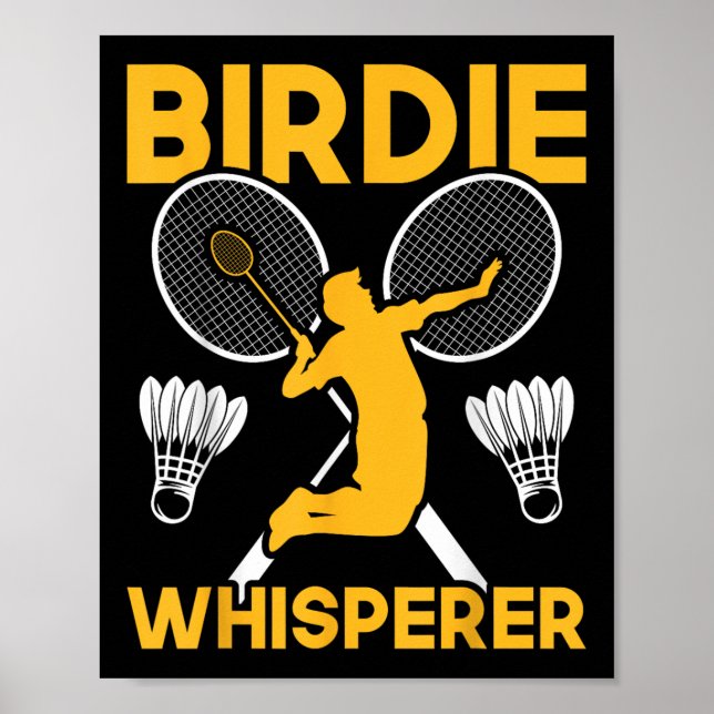 Póster Susurrador de Volantes de Bádminton Shuttle  (Frente)