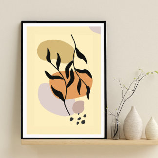 Póster Susurrar hojas 2: Minimalista botánico Boho