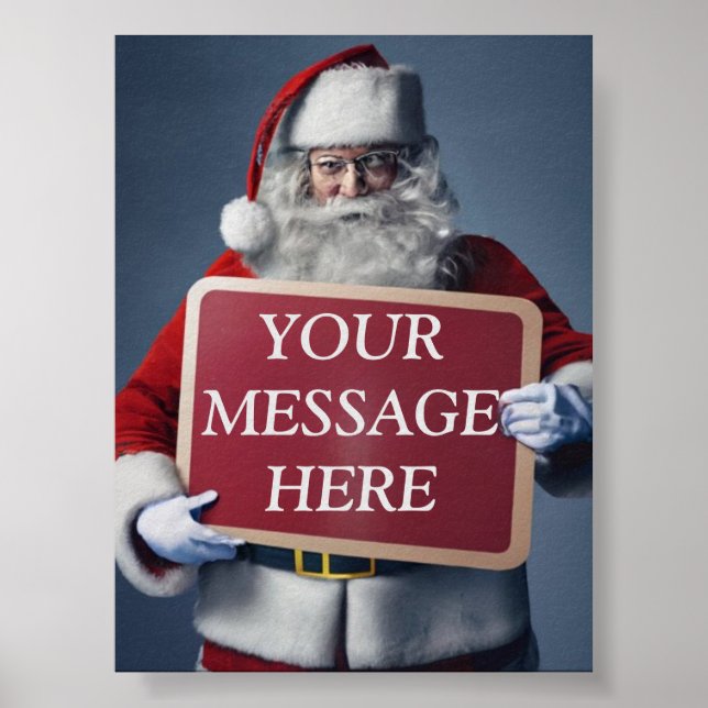 Póster Susurro de navidades: Tu mensaje en el Rótulo de S (Frente)