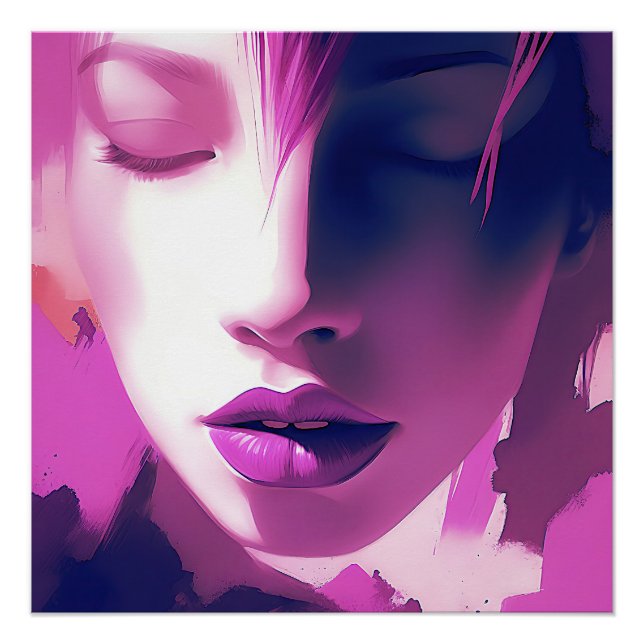 Póster Susurro del sueño de Lilac - Sereno, etéreo, púrpu (Anverso)