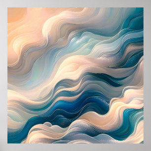 Póster Susurro oceánico: Ballet de calma y movimiento
