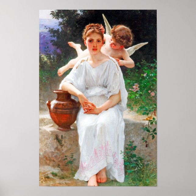 Póster Susurros de amor, Bouguereau (Frente)