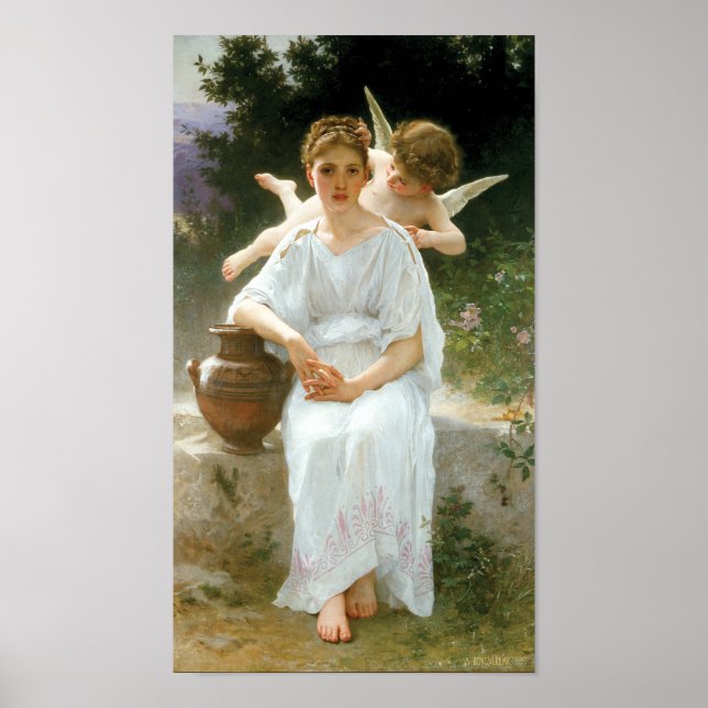 Póster Susurros de amor de Bouguereau (Frente)