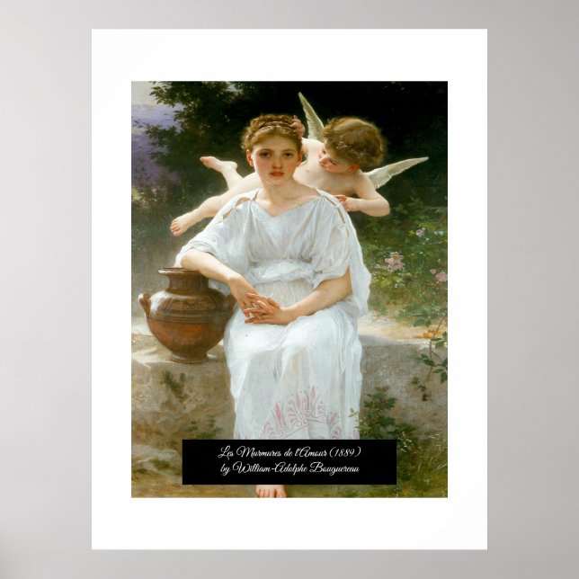 Póster Susurros de amor de Bouguereau (Frente)