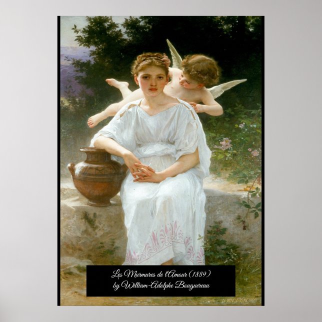 Póster Susurros de amor de Bouguereau (Frente)