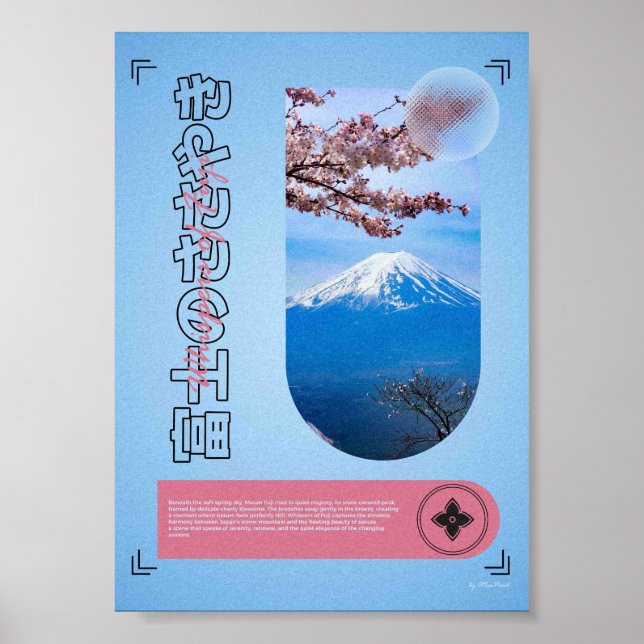 Póster Susurros de Fuji – Monte Fuji & Sakura (Frente)