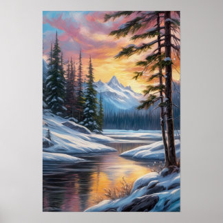 Póster Susurros de invierno, una envergadura de río