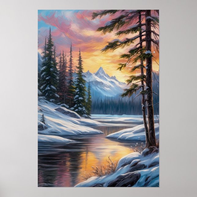 Póster Susurros de invierno, una envergadura de río (Frente)