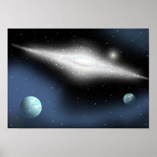Póster Susurros de la galaxia interminable.