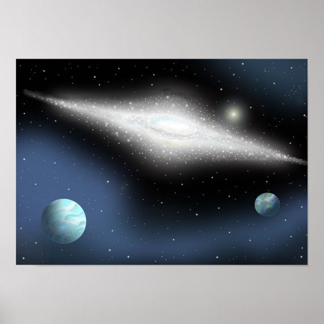 Póster Susurros de la galaxia interminable. (Frente)