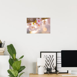 Póster Susurros de Primavera – Flores de Cerezo al Crepús