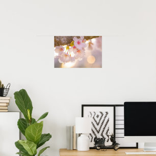 Póster Susurros de Primavera – Flores de Cerezo al Crepús
