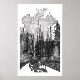 Póster Susurros del cielo 2-9 - Huyendo del campamento