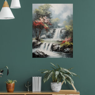 Póster Susurros del Poster de la cascada