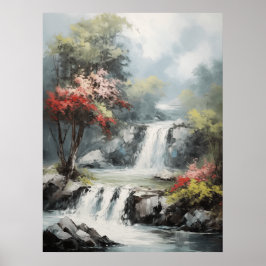 Póster Susurros del Poster de la cascada