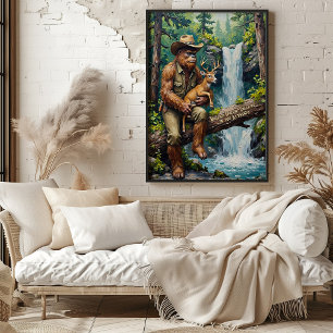 Póster Susurros del Salvaje: Bigfoot y el Corzo Confiado