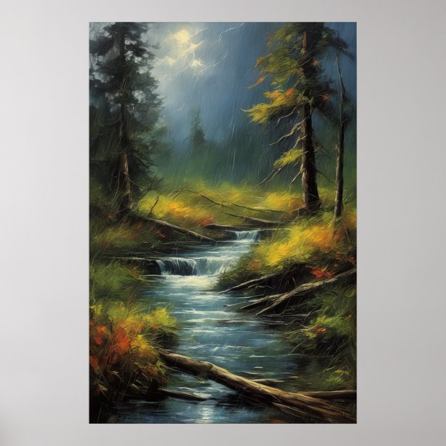 Póster Susurros del tiempo, bosques antiguos (Frente)