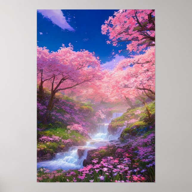 Póster Susurros en cascada de la naturaleza (Frente)