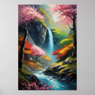 Póster Susurros en el valle, pequeña cascada