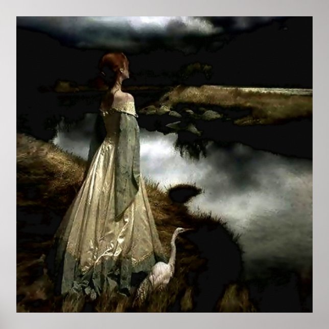 Póster "Susurros en el viento" por Edward Robert Hughes (Frente)