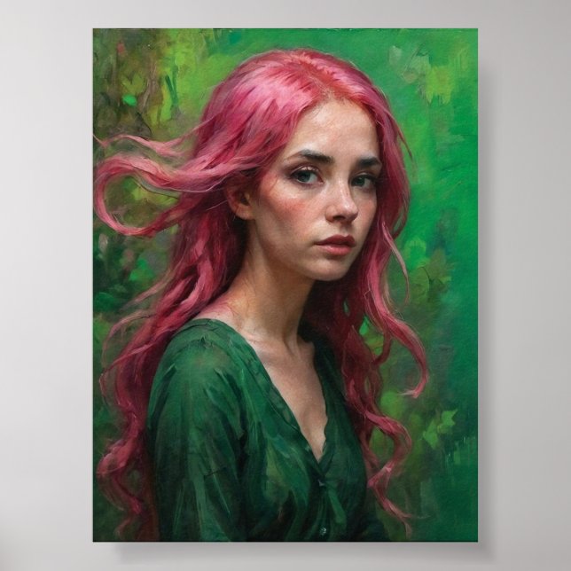 Póster Susurros en rosa y verde (Frente)