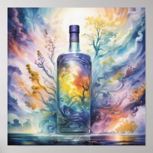 Póster Susurros Etéreos - Botella de Poción Mágica