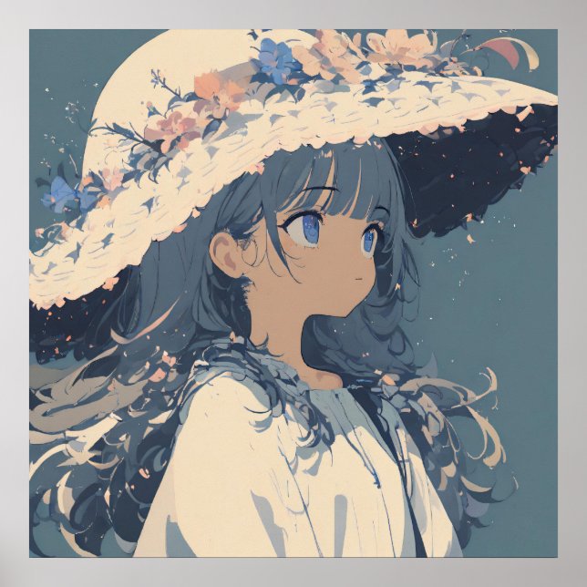 Póster Susurros Florales: Un retrato suave (Frente)