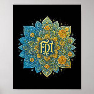 Póster sutil anti-triunfo Mandala diseño camiseta feminis