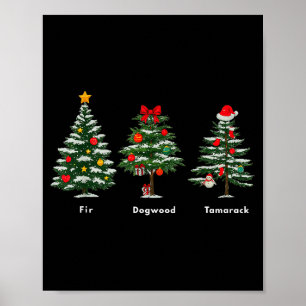 Póster Sutil árbol de Navidad con mensaje oculto anti Tru