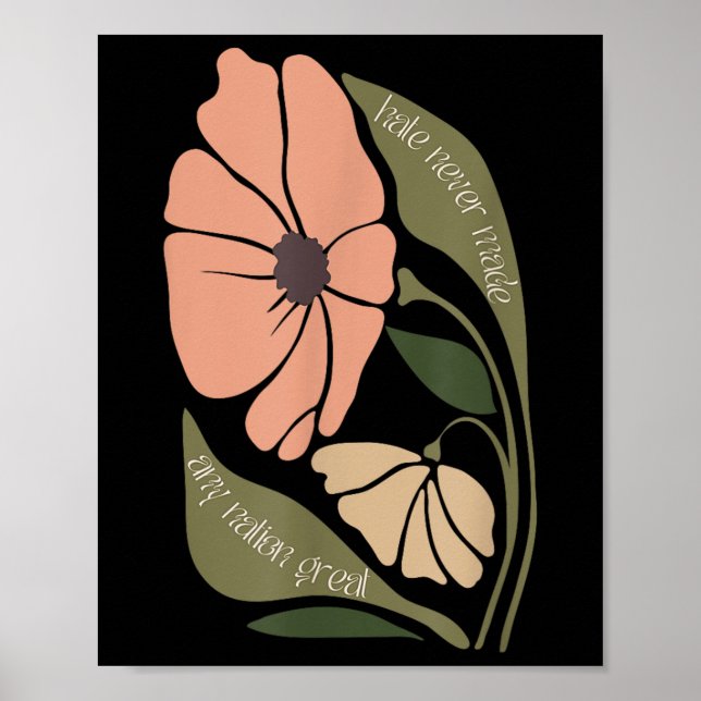 Póster Sutil Boho florió contra la protesta liberal anti  (Frente)