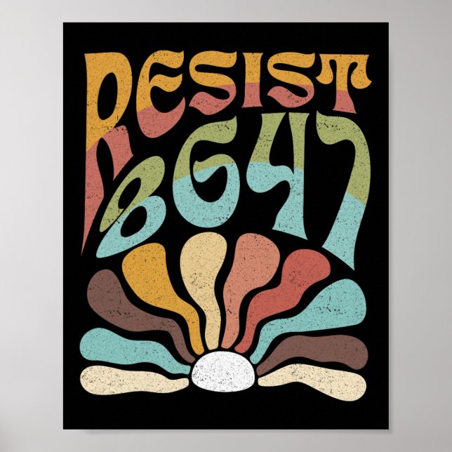 Póster Sutil Resiste 8647 Trump Resiste Trump Protesta Bo (Frente)