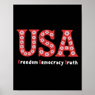 Póster Sutil Resistir a Trump La Libertad De Democracia E